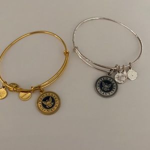 Alex and Ani Navy bangles